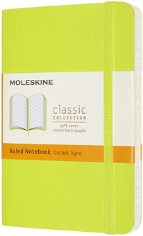  «Блокнот карманный Moleskine Classic Линейка Лимонный зеленый (QP611C2)», бренда Moleskine - фото №1 - миниатюра