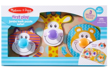  «Первый формовой пазл Melissa&Doug Животные сафари (MD13439)», бренда Melissa & Doug - фото №2 - миниатюра
