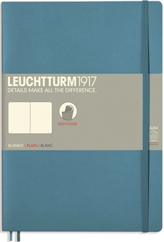  «Записная книжка Leuchtturm1917 синяя нелинованная (355299)», бренда Leuchtturm1917 - фото №1 - миниатюра
