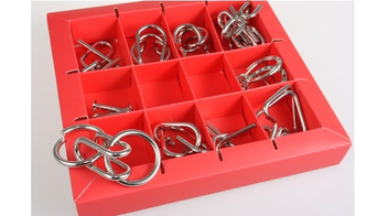  «Набор головоломок Eureka 3D Puzzle 10 Metal Red (473358)», бренда Eureka 3D Puzzle - фото №3 - миниатюра