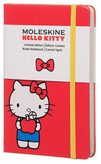  «Записная книжка Moleskine Hello Kitty Pocket в линию красная (LEHK02MM710)», бренда Moleskine - фото №1 - миниатюра