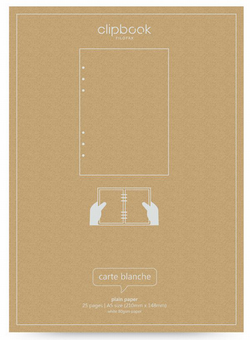  «Комплект бланків для органайзера Filofax Clipbook без лініювання A5 white (345004-1)», бренду Filofax - фото №1 - мініатюра