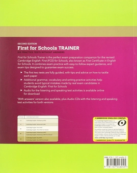 Паперова книга «First for Schools Trainer Six Practice Tests without Answers with Audio», авторів Сью Елліотт, Фелісіті О'Делл, Гелен Тілойні - фото №2 - мініатюра