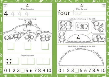 Бумажная книга «Maths Made Easy Numbers Ages 3-5 Preschool», автор Кэрол Вордерман - фото №3 - миниатюра
