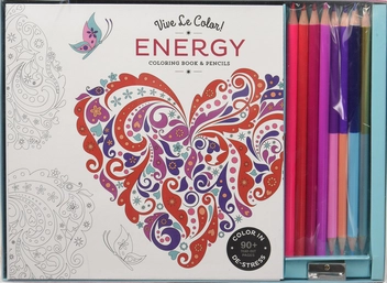 Бумажная книга «Vive Le Color! Energy. Coloring Book and Pencils (+ карандаши) », автор Абрамс Нотери - фото №1 - миниатюра
