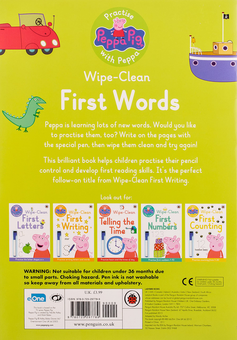 Бумажная книга «Peppa Pig. Practise with Peppa - Wipe-Clean First Words» - фото №2 - миниатюра