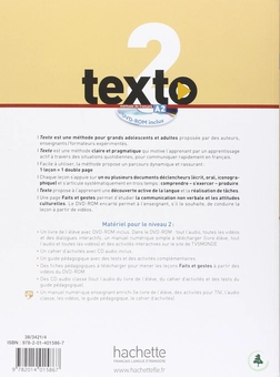 Бумажная книга «Texto: Niveau 2: Livre de l'eleve (+ DVD-ROM + manuel numerique eleve)», авторов Jean-Thierry Le Bougnec, Marie-José Lopes - фото №2 - миниатюра