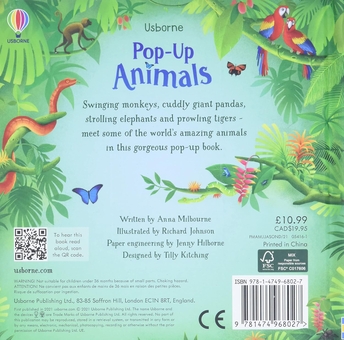 Бумажная книга «Pop-Up Animals», автор Анна Милборн - фото №2 - миниатюра