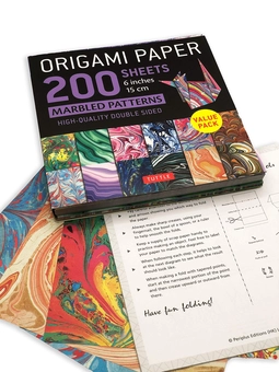 Паперова книга «Origami Paper 200 sheets Marbled Patterns» - фото №2 - мініатюра