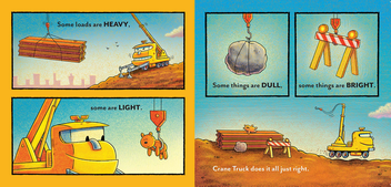 Бумажная книга «Crane Truck's Opposites», автор Шерри Даски Ринкер - фото №5 - миниатюра