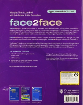 Паперова книга «face2face Upper Intermediate Workbook with Key», автор Микола Тімсіт - фото №2 - мініатюра
