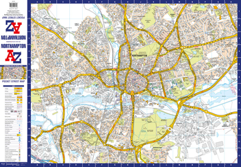 Бумажная книга «Northampton A-Z Pocket Street Map» - фото №2 - миниатюра