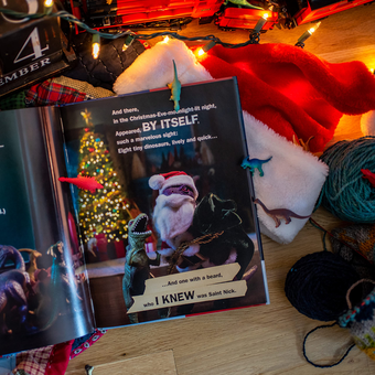 Бумажная книга «What the Dinosaurs Did the Night Before Christmas», авторов Рефе Тума, Сьюзен Тума - фото №5 - миниатюра