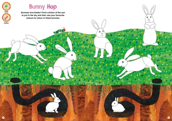 Бумажная книга «The Very Hungry Caterpillar's Bugs Sticker and Colouring Book», автор Эрик Карл - фото №2 - миниатюра