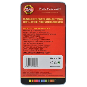 «Олівці кольорові Koh-i-noor Polycolor 12 шт (3822012002PL)», бренду Koh-i-Noor Hardtmuth - фото №5 - мініатюра