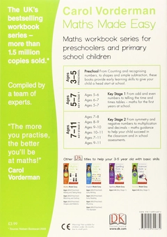 Бумажная книга «Maths Made Easy Numbers Ages 3-5 Preschool», автор Кэрол Вордерман - фото №2 - миниатюра
