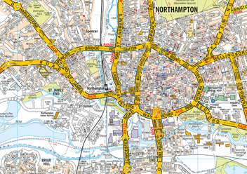 Бумажная книга «Northampton A-Z Pocket Street Map» - фото №3 - миниатюра