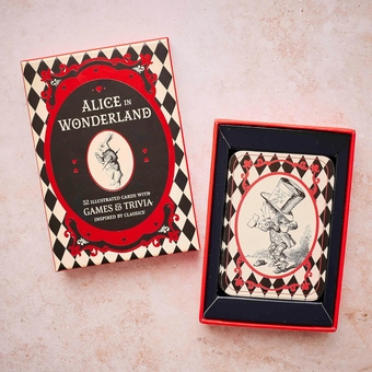 Бумажная книга «Alice in Wonderland. A Card and Trivia Game. 52 Illustrated Cards With Games and Trivia Inspired by Classics» - фото №4 - миниатюра