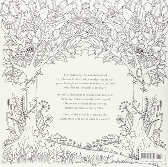 Бумажная книга «Enchanted Forest. An Inky Quest and Colouring Book», автор Джоанна Басфорд - фото №2 - миниатюра