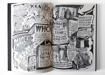 Бумажная книга «Vic Lee's Corona Diary. A personal illustrated journal of the COVID-19 pandemic of 2020», автор Вик Ли - фото №5 - миниатюра