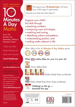Паперова книга «10 Minutes a Day Maths Ages 3-5», автор Керол Вордерман - фото №2 - мініатюра