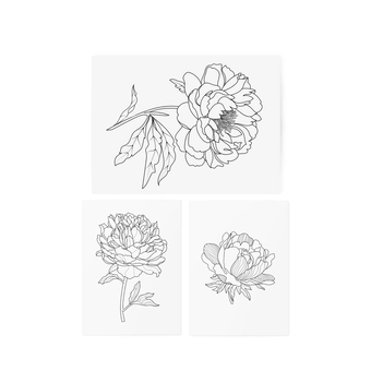 «Тимчасові тату TATTon.me Graphic Flowers set», бренду TATTon.me - фото №4 - мініатюра