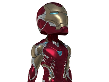  «Коллекционная фигурка Neca Avengers Head Knocker Endgame Iron Man (961790)», бренда Neca - фото №2 - миниатюра