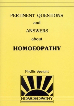 Паперова книга «Pertinent Questions And Answers About Homoeopathy», автор Філіс Спейт - фото №1 - мініатюра