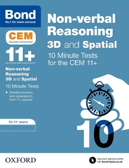 Паперова книга «Bond 11+: CEM 3D Non-Verbal Reasoning 10 Minute Tests : 10-11 Years» - фото №1 - мініатюра