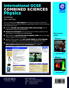 Бумажная книга «Oxford International AQA Examinations: International GCSE Combined Sciences Physics», автор Джим Брайтхаупт - фото №3 - миниатюра