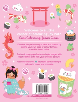 Бумажная книга «Japan Cuties Cosy Colouring Book», автор Схоластик - фото №2 - миниатюра