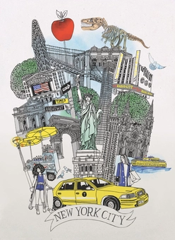 Бумажная книга «NYC Handmade Silkscreened Journal» - фото №1 - миниатюра