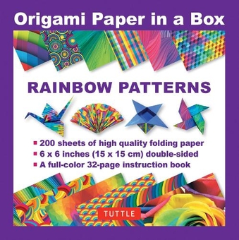 Паперова книга «Origami Paper in a Box. Rainbow Patterns» - фото №1 - мініатюра