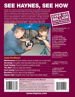 Бумажная книга «VW Polo (09 - 14) Haynes Repair Manual», автор Питер Гилл - фото №2 - миниатюра