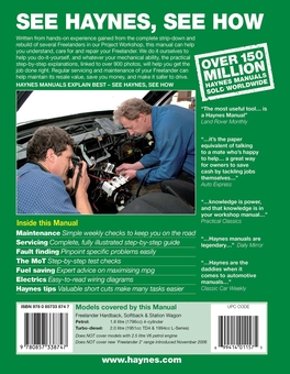Бумажная книга «Land Rover Freelander 97-06», автор Haynes Publishing - фото №2 - миниатюра