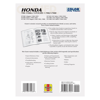 Paper book «Honda VF700/750/1100 Magna & Sabre Motorcycle (1982-1988) Service Repair Manual», author Haynes Publishing / Haynes Publishing /  - фото №2 - миниатюра