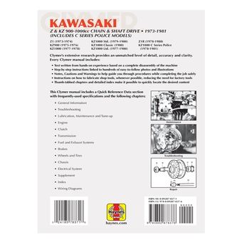 Паперова книга «Kawasaki Z & KZ 900-1000 Cc Chain», автор Haynes Publishing - фото №2 - мініатюра