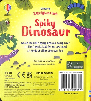 Бумажная книга «Little Lift and Look Spiky Dinosaur», автор Анна Милборн - фото №2 - миниатюра
