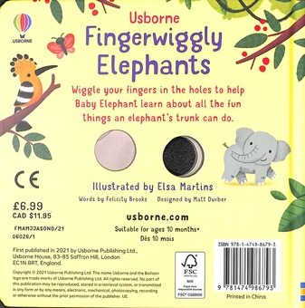 Бумажная книга «Fingerwiggly Elephants», автор Фелисити Брукс - фото №2 - миниатюра