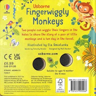 Бумажная книга «Fingerwiggly Monkeys», автор Фелисити Брукс - фото №2 - миниатюра