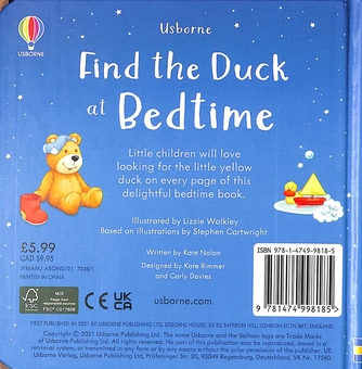 Паперова книга «Find the Duck at Bedtime», автор Кейт Нолан - фото №2 - мініатюра