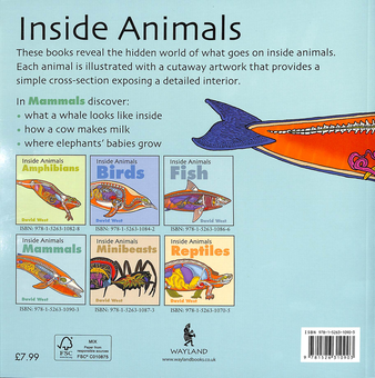 Паперова книга «Inside Animals. Mammals», автор Девід Уест - фото №2 - мініатюра
