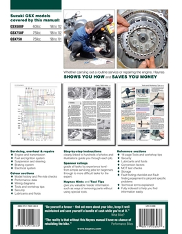 Бумажная книга «Suzuki GSX600/750F & GSX750 (98 - 03) Haynes Repair Manual», автор Haynes Publishing - фото №2 - миниатюра