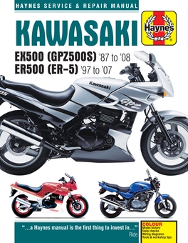 Паперова книга «Kawasaki EX500 (GPZ500S) & ER500 (ER-5) (87 - 05)», автор Haynes Publishing - фото №1 - мініатюра