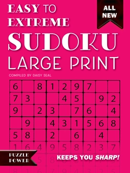Бумажная книга «Easy to Extreme Sudoku Large Print (Pink): Keeps You Sharp», автор Дэйзи Сил - фото №3 - миниатюра