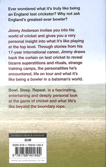 Паперова книга «Bowl. Sleep. Repeat. Inside the World of England's Greatest-Ever Bowler», автор Джиммі Андерсон - фото №2 - мініатюра