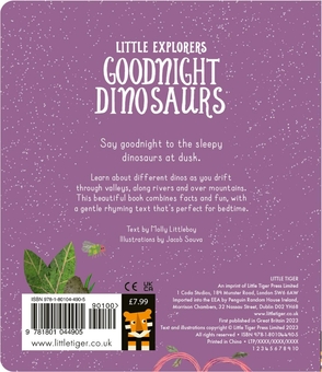 Паперова книга «Goodnight Dinosaurs», автор Моллі Літтлбой - фото №2 - мініатюра