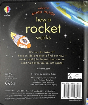 Паперова книга «Peep Inside How a Rocket Works», автор Лара Браян - фото №2 - мініатюра