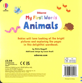 Бумажная книга «My First Words Animals», автор Фиона Уотт - фото №2 - миниатюра