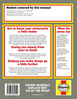 Бумажная книга «Yamaha RS/RXS100 & 125 Singles (74 - 95) Haynes Repair Manual», автор Haynes Publishing - фото №2 - миниатюра